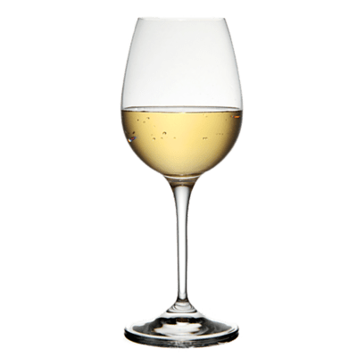 Et lækkert glas hvidvin af typen Pinot Grigio Friuli fra Friuli-Venezia-Giulia